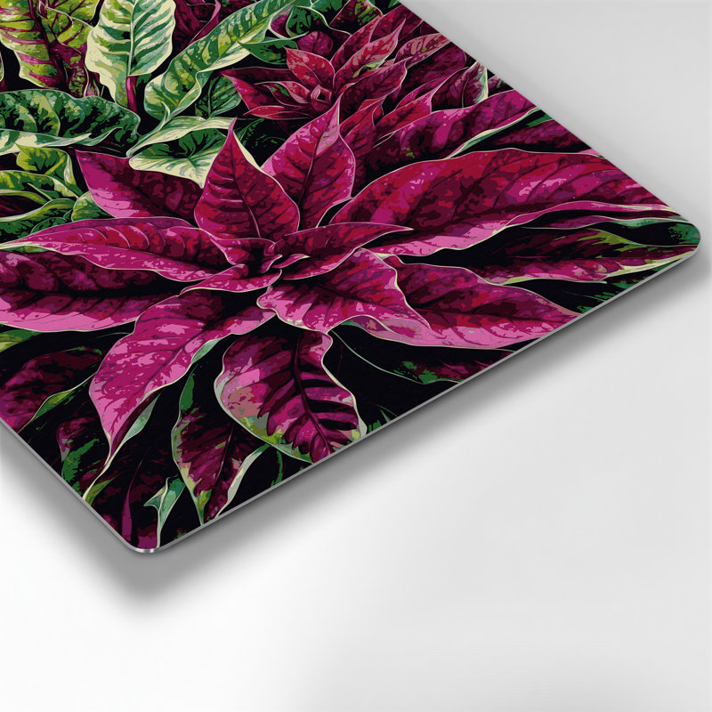 Aquarelle botanique 45, art mural en métal rouge, H 18 po x l 12 po