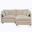 Canapé modulaire en chenille 2 places avec repose-pieds en forme de L 2 places Chenille beige