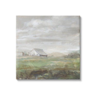 «Stupell Industries Gray Farm Landscape», art mural sur toile par Danhui Nai