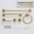 6-Piece Bathroom Hardware Set in Gold-100351489