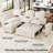 Luna Chenille L-Shaped Storage Sectional Sofa Pull Out Sofa Bed Sleeper Livingroom Bedroom Apartment Couch-1103376086