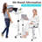 Small Mobile Standing Desk, Adjustable Height Mobile Stand Up Desk With Wheels, 32Inches Portable Rolling Desk Small Computer Desk-1307190049