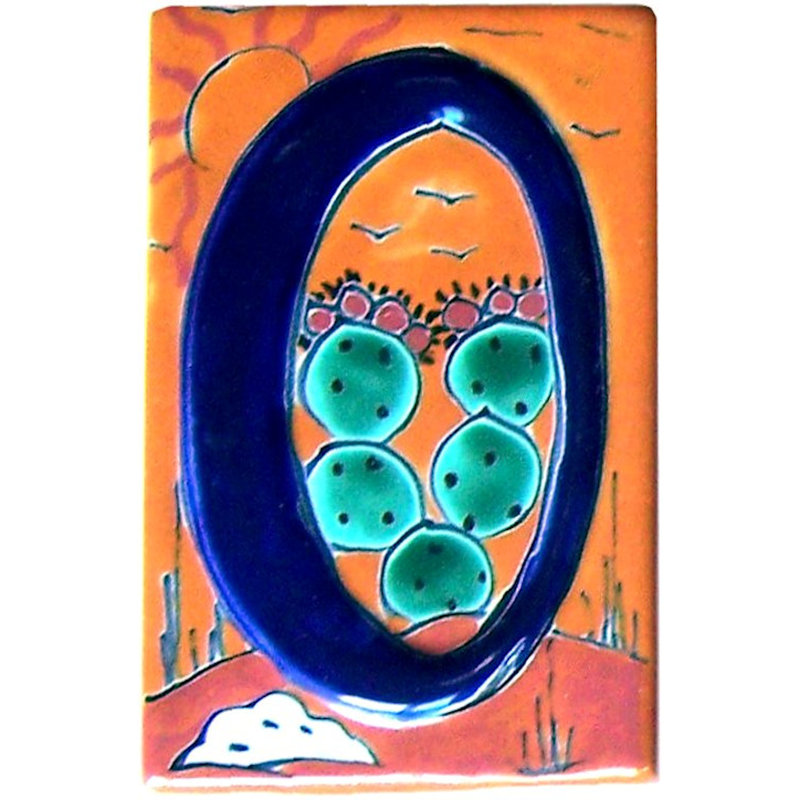Numéro de maison en céramique TalaMex Desert Talavera