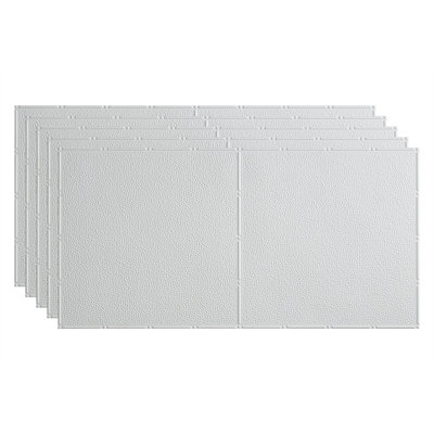 24.375'' L x 48.375'' W Textured Vinyl Glue Up Ceiling Tile