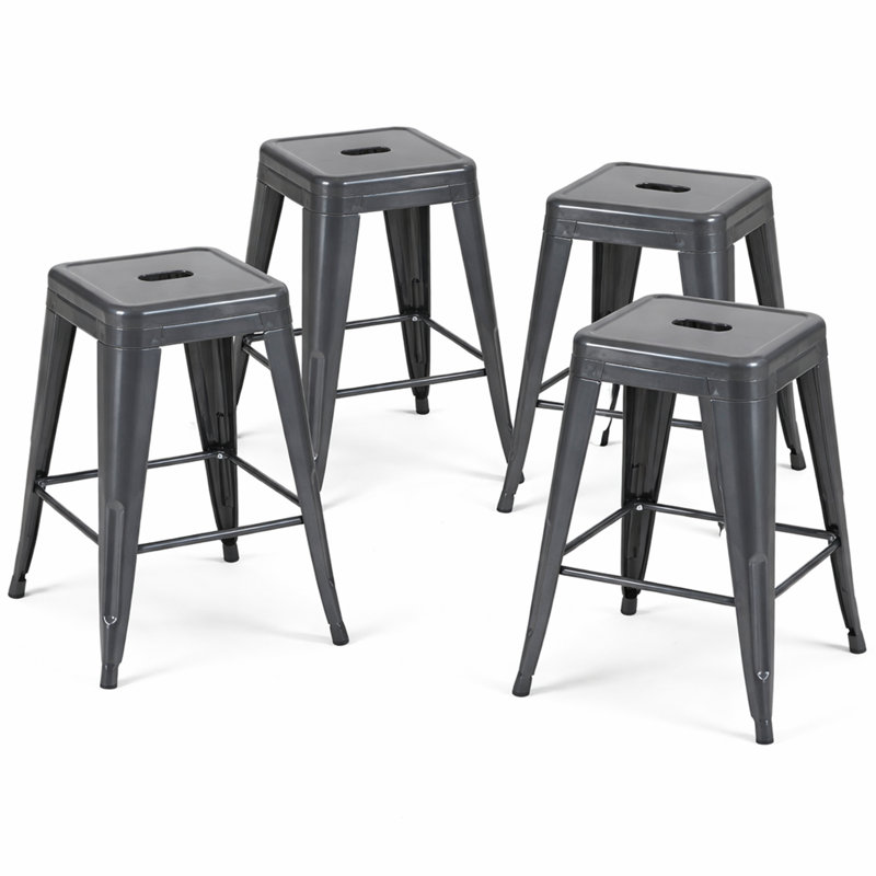 Tabouret de comptoir, Gris, 4