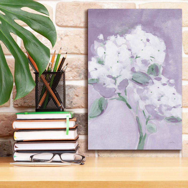 Epic Graffiti 'Elegant Hydrangea Purple'  by Katrina Pete Canvas Wall Art, 18" H x 12" W x 0.75" D