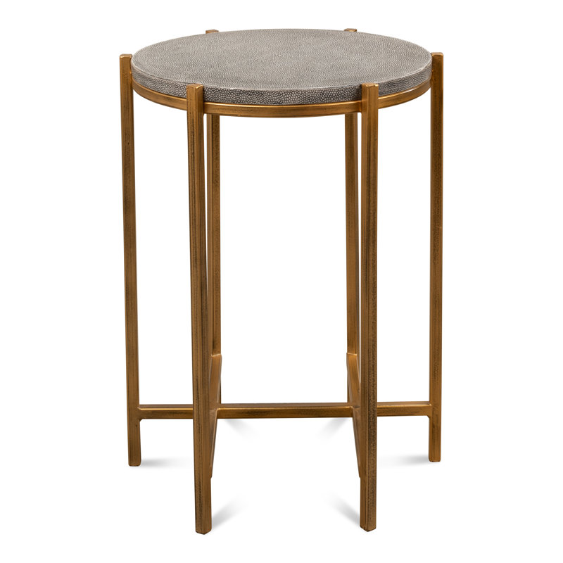 Shagreen End Table, Gray