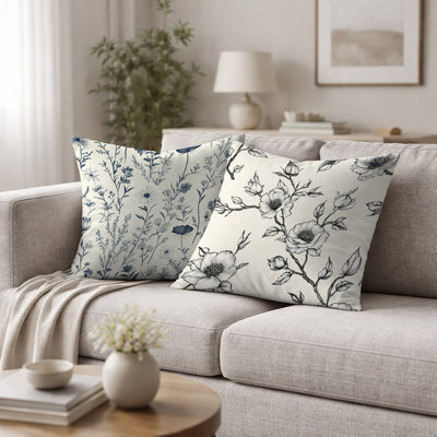 Meadow Toile - Coussin décoratif imprimé Toile 2 pièces