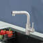 Robinet de cuisine à poignée simple en acier inoxydable-103539534