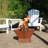 Schulenburg 23" Hexagon Wood-Burning Rust Finish Steel Raised Outdoor Fire Pit