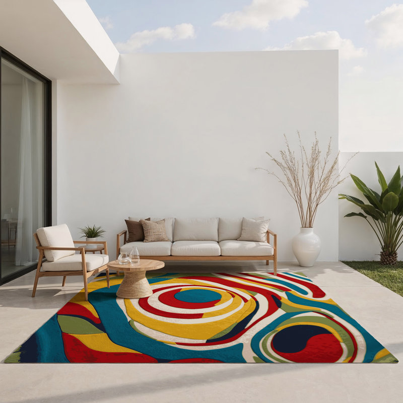Tapis intérieur et extérieur Lived Riff, Rectangulaire 3 pi x 5 pi