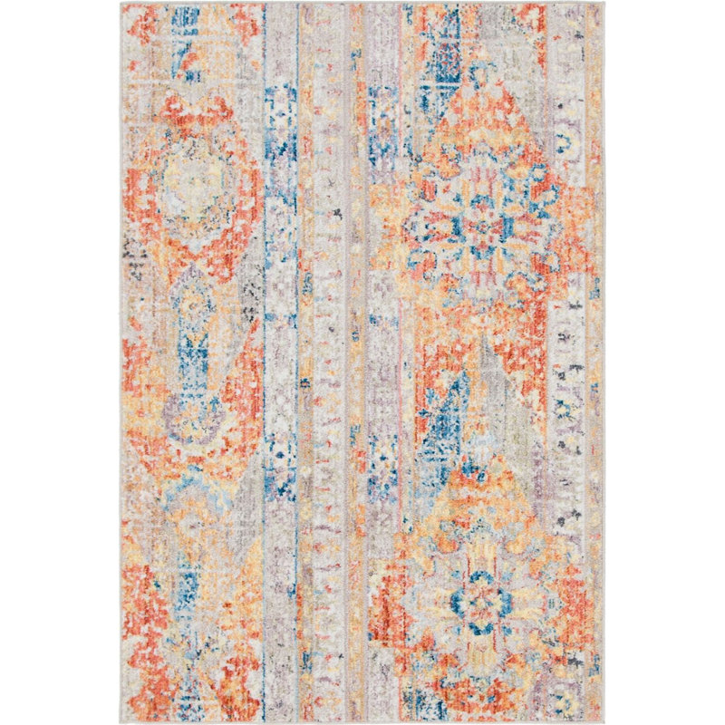 Geometric Indoor Rug, Rectangle 5' x 8'