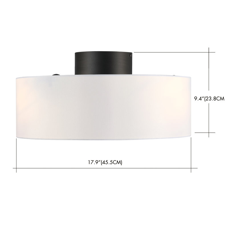 Ventilateur de plafond moderne 18 "avec lumière, Noir mat
