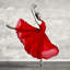 Ballerina In Red - Wrapped Canvas Print-1927319608
