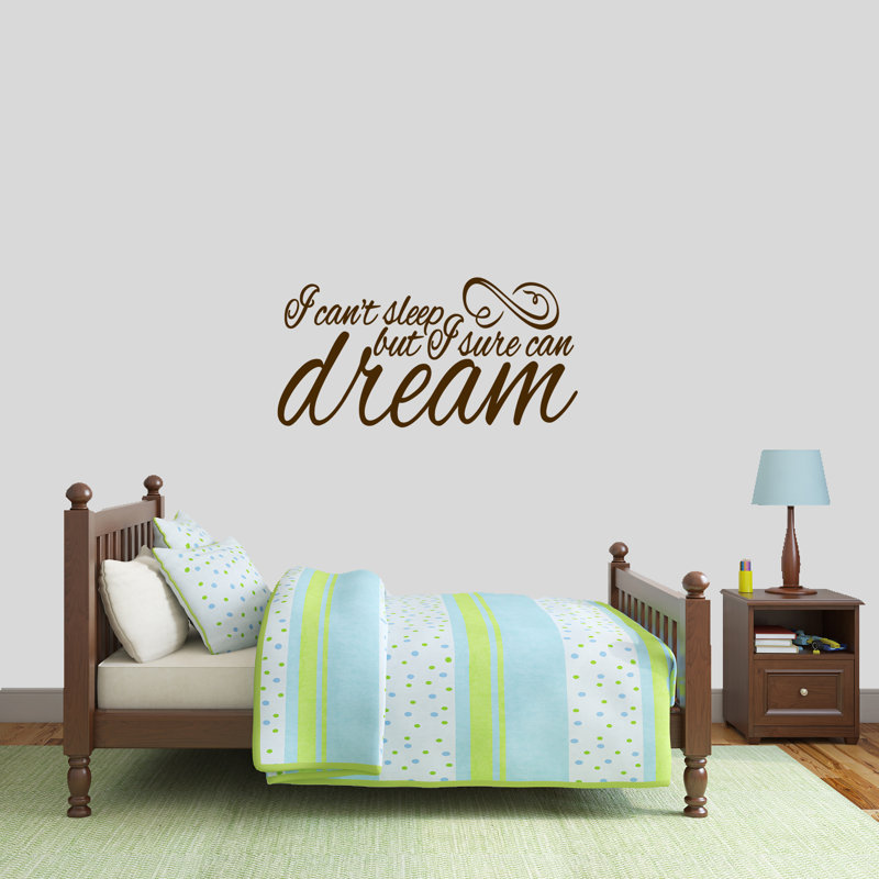 Adhésif décoratif « i not not sleep » mais « me » bien sûr Escarcega, Brun chocolat
