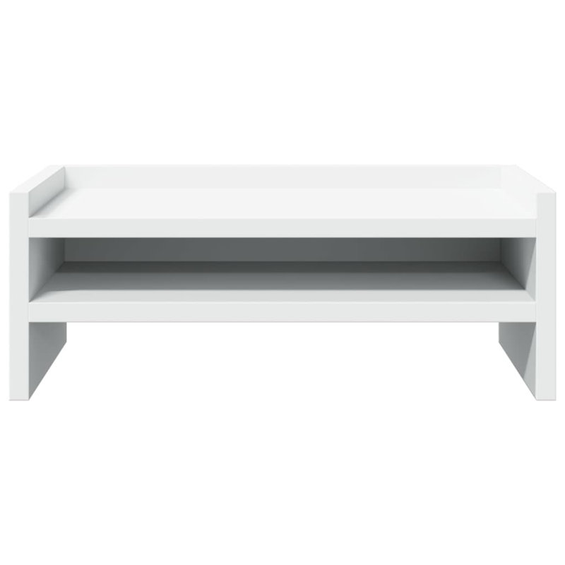 vidaXL Monitor Stand 16.5x9.4x6.3" Engineered Wood, White
