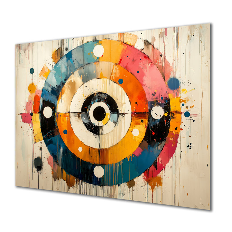 Abstrait, labyrinthe prismatique de vinyle, musique II, H 16 po x l 32 po