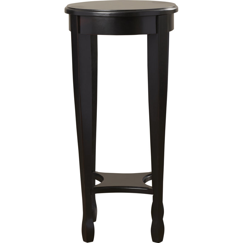 Arielle Round 12.5"W Side Table, Plum Black