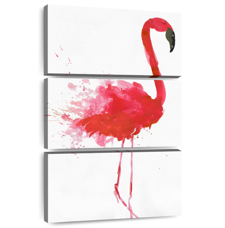 Joli flamant rose Brampt, H 38 po x l 24 po