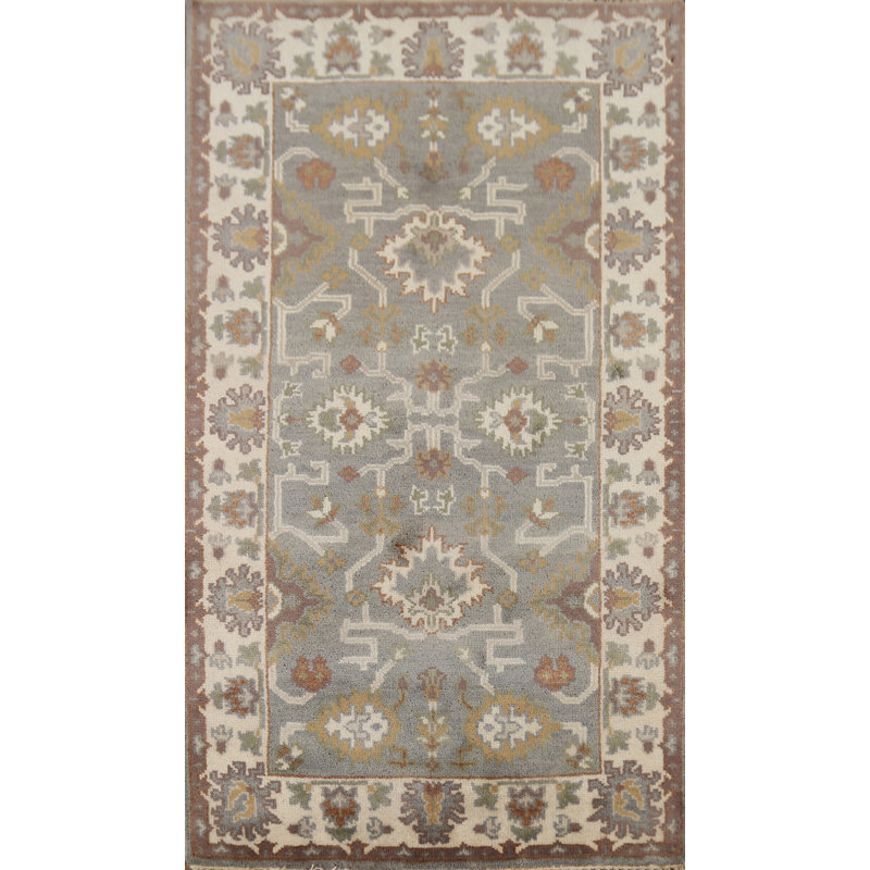 Tapis décoratif gris Oushak 3 x 5