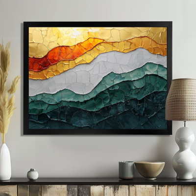 Emerald Drift of Transitional Passage Of Time I - Art mural moderne transitionnel abstrait