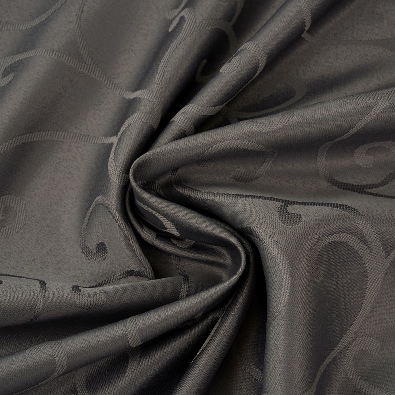 Nappe Mainis en jacquard imperméable, épaisse, douce et solide, à motif de damas, à volutes, pour la maison, nappe résistante aux liquides et aux taches, gris anthracite
