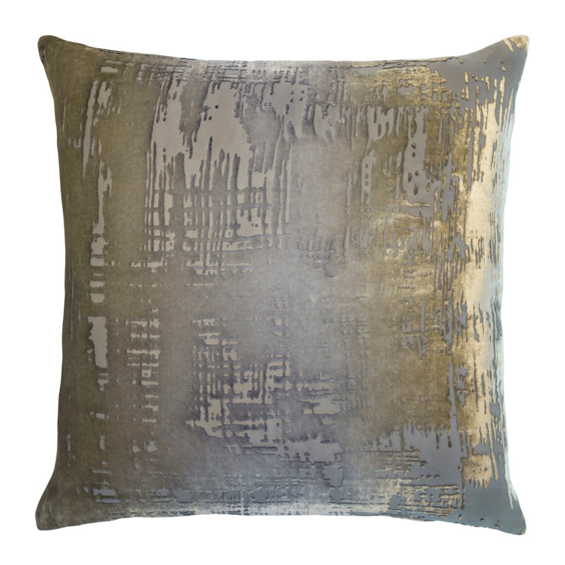 Square Pillow Cover & Insert, Nickel, 20"H x 20"W