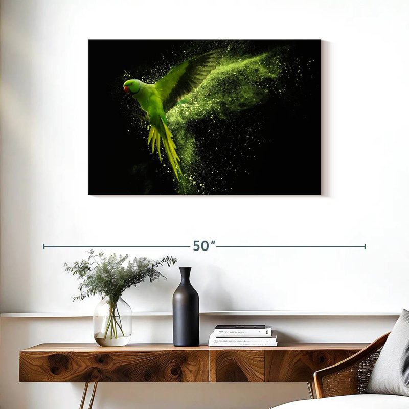 Brampt Alexandrine Parakeet, 24" H x 36" W