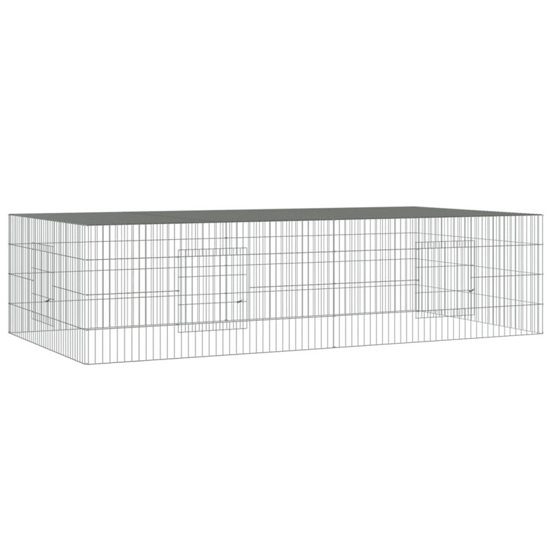 Cage à lapin en fer galvanisé, H 21,7 po x l 86,6 po x P 43,3 po