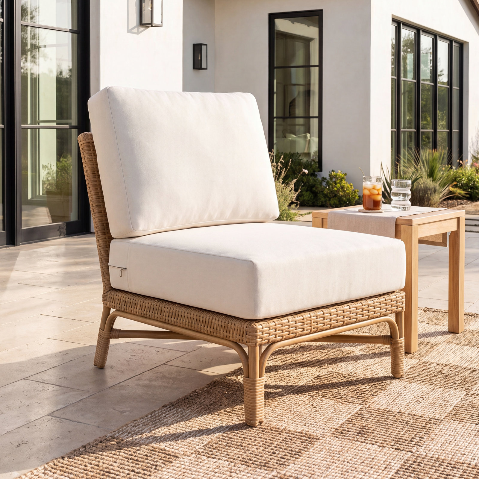 Lani 24" Sunbrella® Seat and Back Cushion, Sunbrella® Canvas Natural