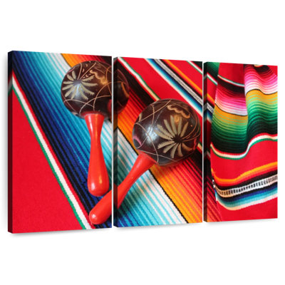 Maracas mexicains Abarca sur poncho