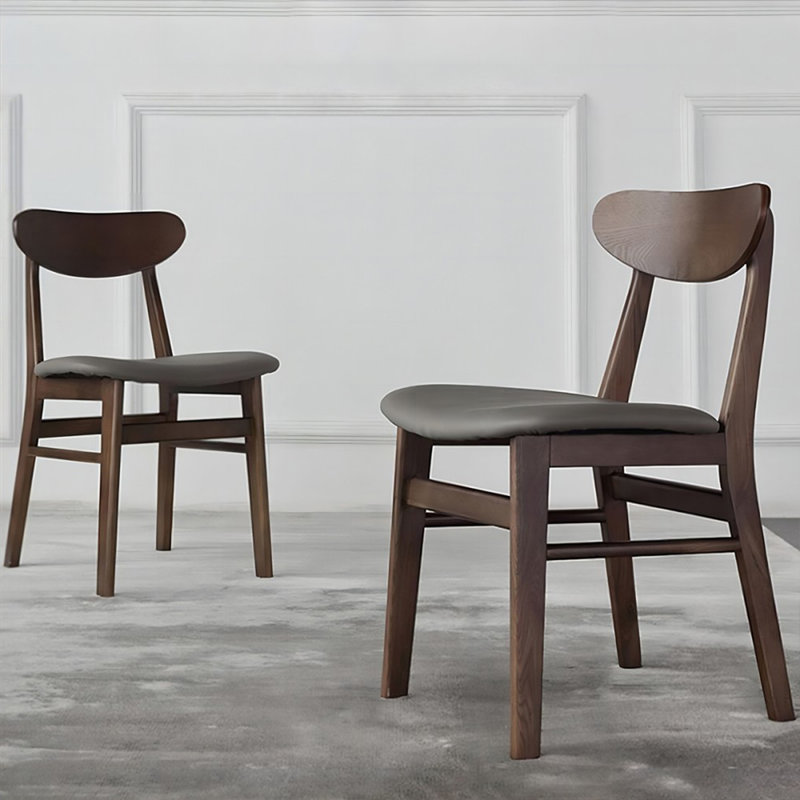 Coffee Solid back side Chair(Set of 2)