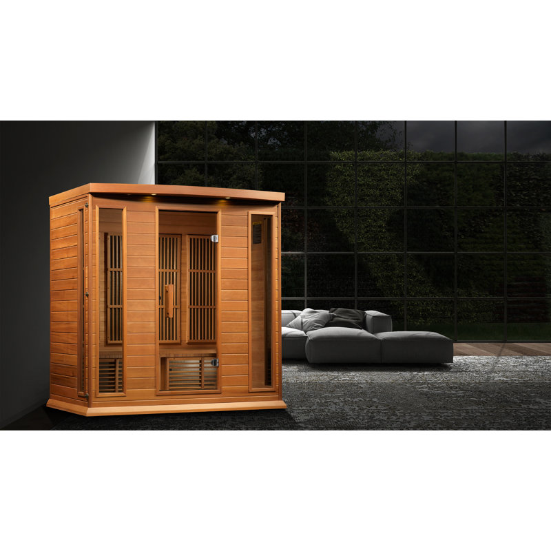 Natural Canadian Hemlock 4-Person Infrared Sauna