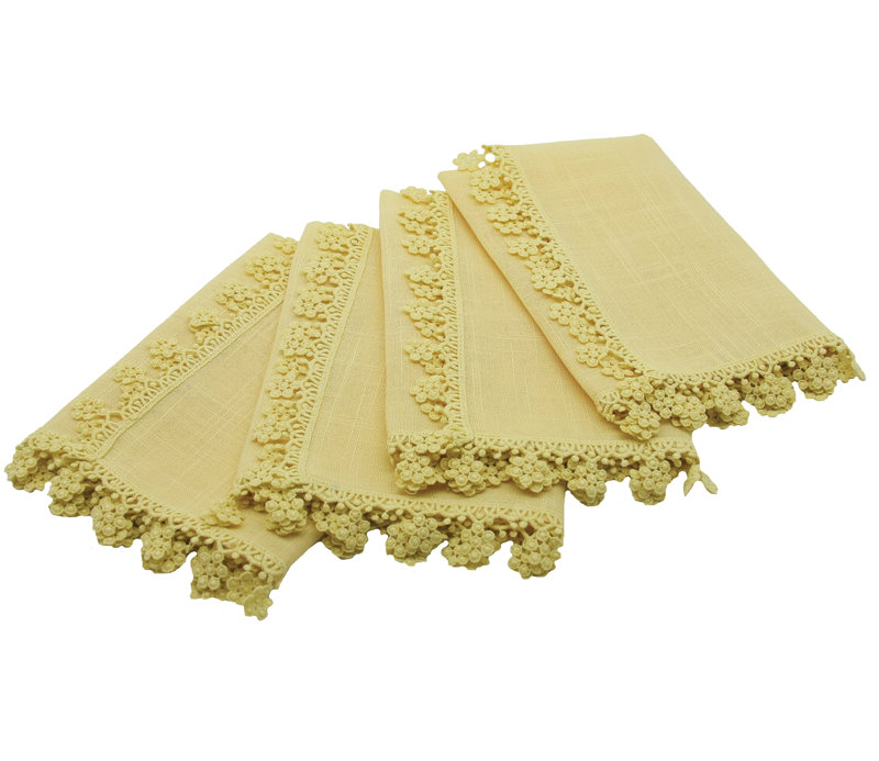 Serviette 20 po Brockton, Jaune pastel