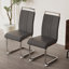 Chaises de salle à manger modernes, chaise d'appoint rembourrée en similicuir à haut dossier en polyuréthane-1893863960