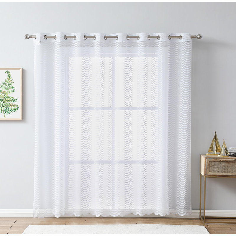 Semi Sheer Liner Single Panel, White