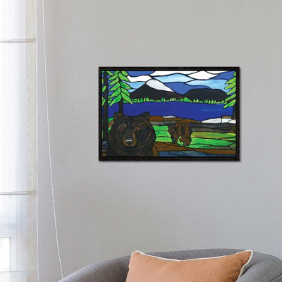 Bear Photobomb 1 Piece Painting on Canvas