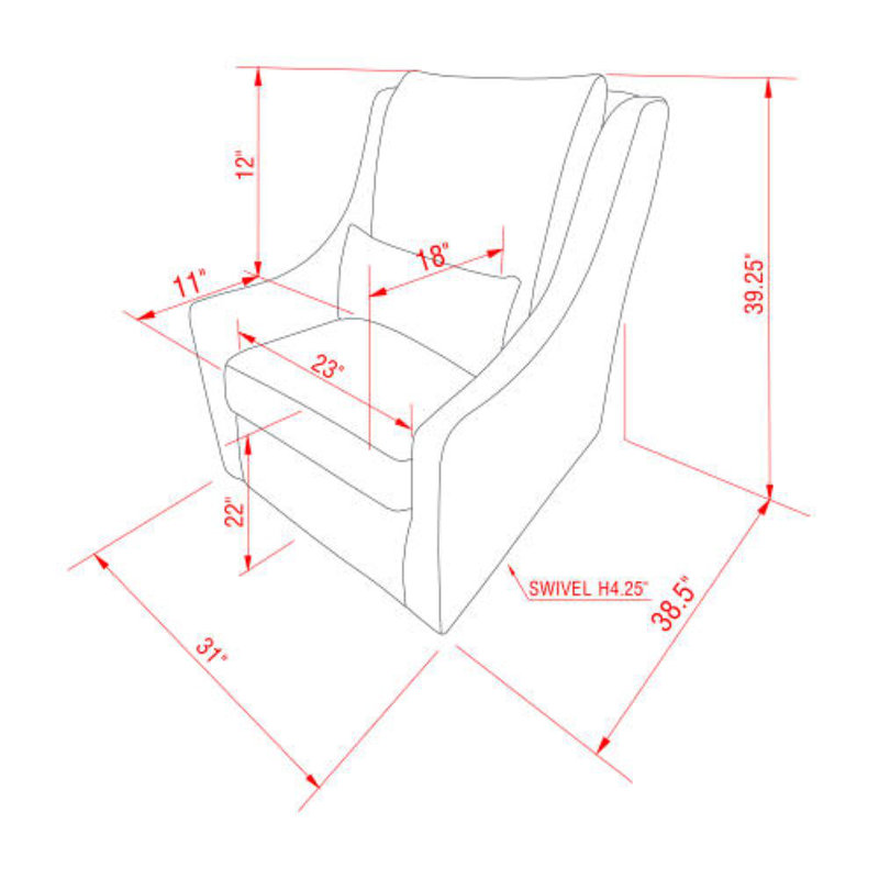 Dwana Modern Swivel Chair
