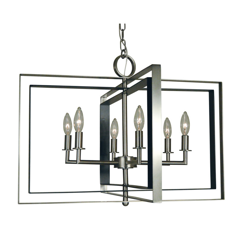 Lustre 6 lumières Camadine Par Corrigan Studio®, Nickel poli