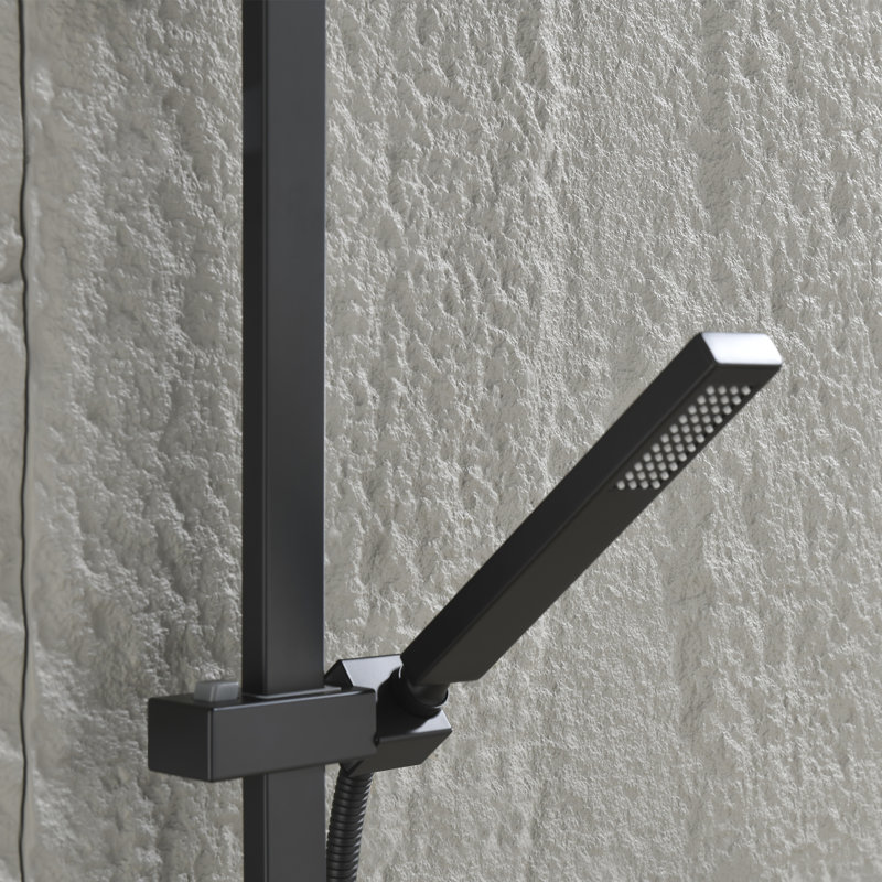 Stainless Steel Adjustable Handheld Showerhead, Matte Black