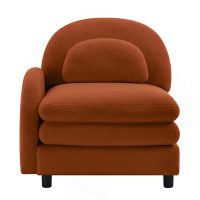 Canapé incurvé VF RSF avec coussin Teddy - Orange