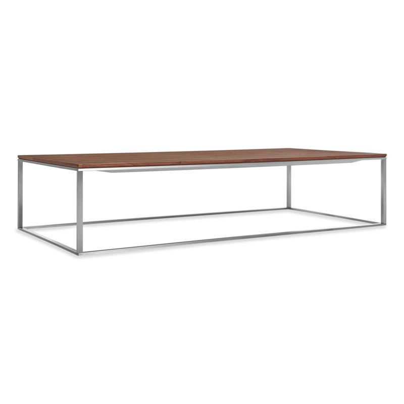 Minimalista 3 - Piece Coffee Table Set, Walnut, Stainless Steel, Walnut