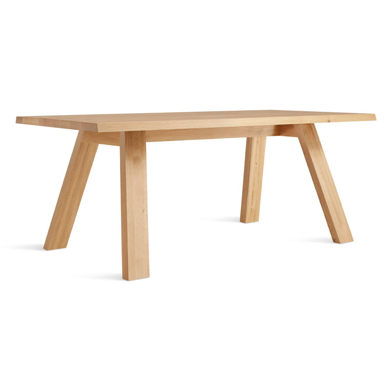 A Walk In The Park Solid Wood Dining Table, 38" W x 90" L, White Oak