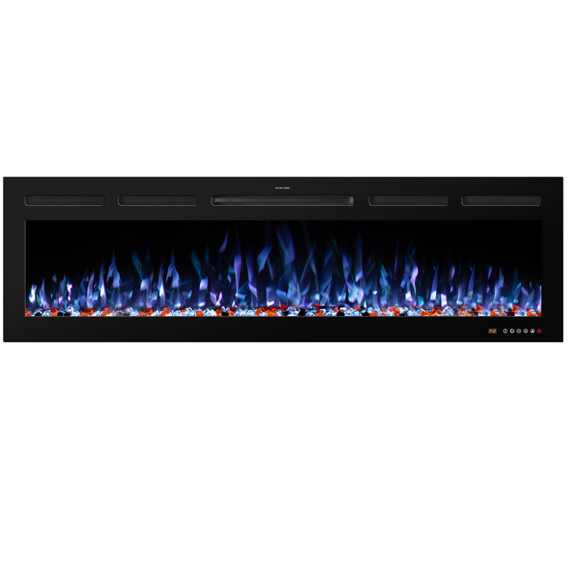 Abria Smart Electric Fireplace Inserts, 17.7" H x 45" W x 5.5" D