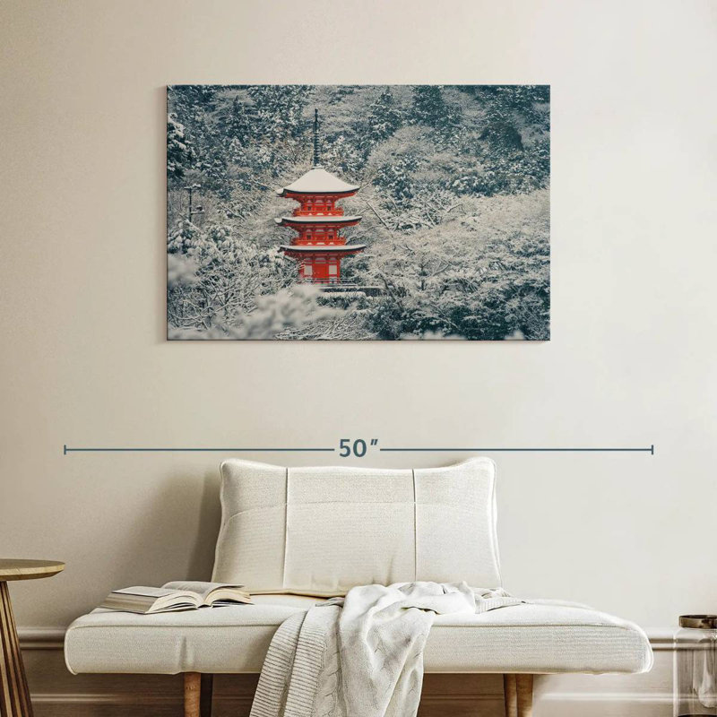Adella Icy Japanese Temple, 26" H x 39" W