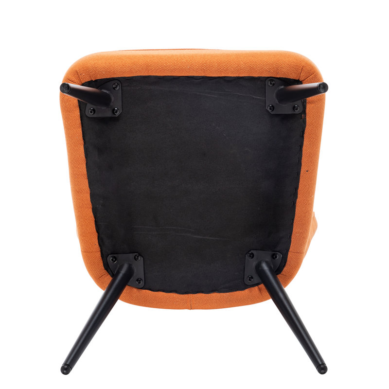 Allicyn Upholstered Slipper Chair, Orange