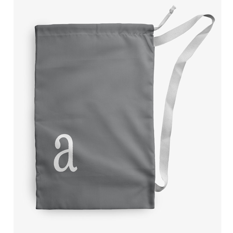 Sac à linge Monogram, Moyen (H 36 po x l 28 po), Gris