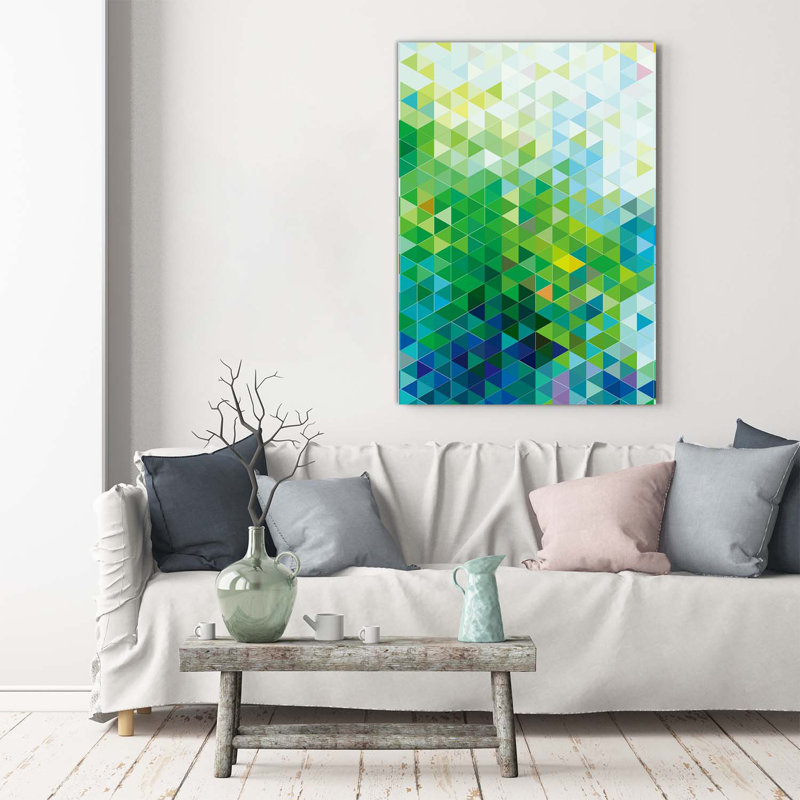 Abstraction Triangles - Wrapped Canvas Print