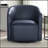 Faux Leather Swivel Barrel Chair-1516826004