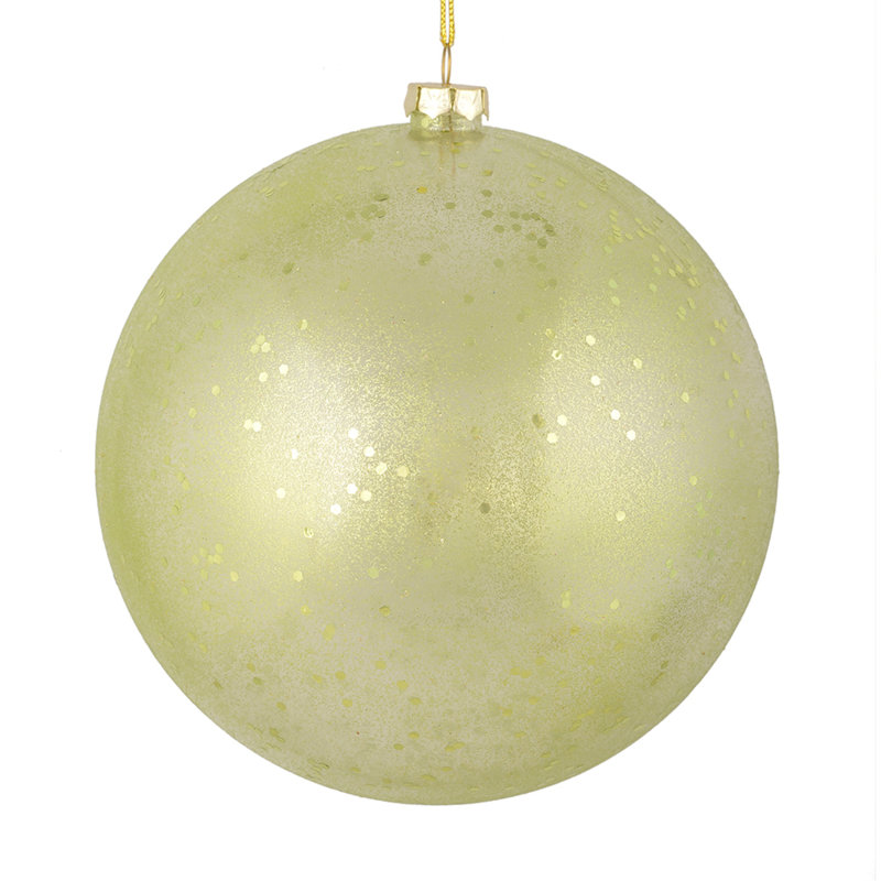 Boule scintillante transparente, Céladon, H 6 po x l 6 po x P 6 po